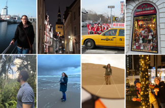 Collage aus Urlaubsfotos der Kolleg:innen