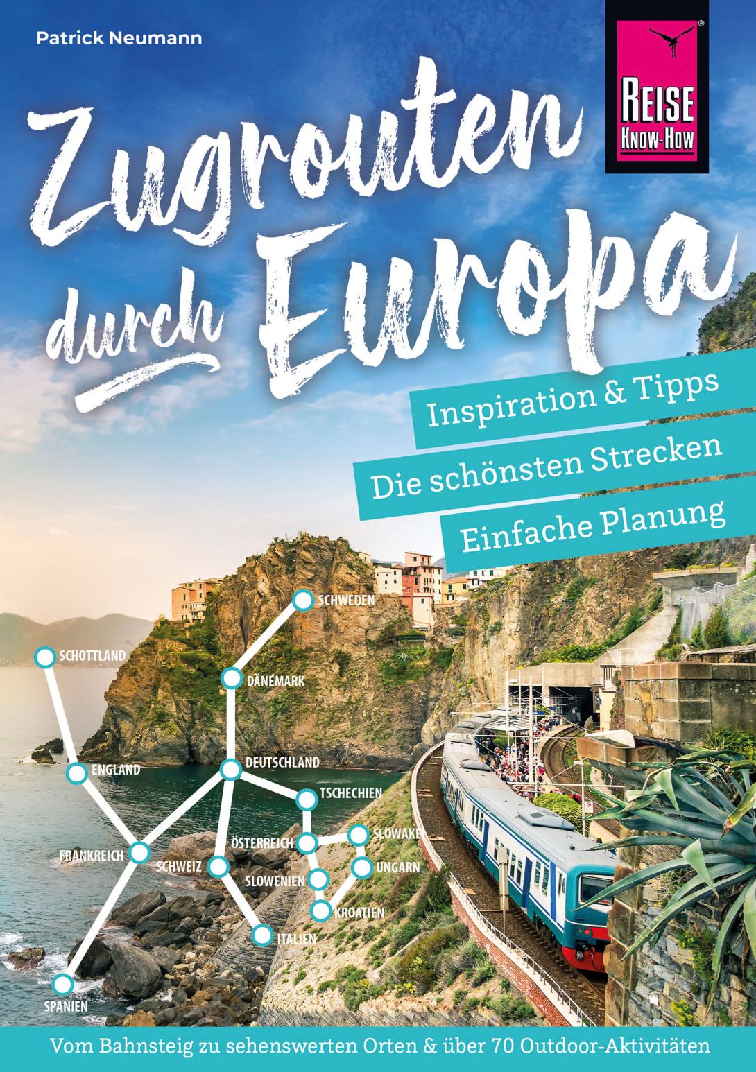 Buchcover Reiseroutenführer Zugrouten durch Europa