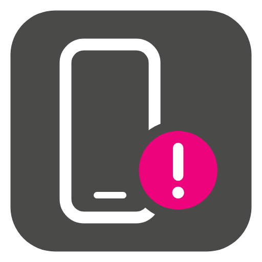 Smartphone Icon mit Ausrufezeichen